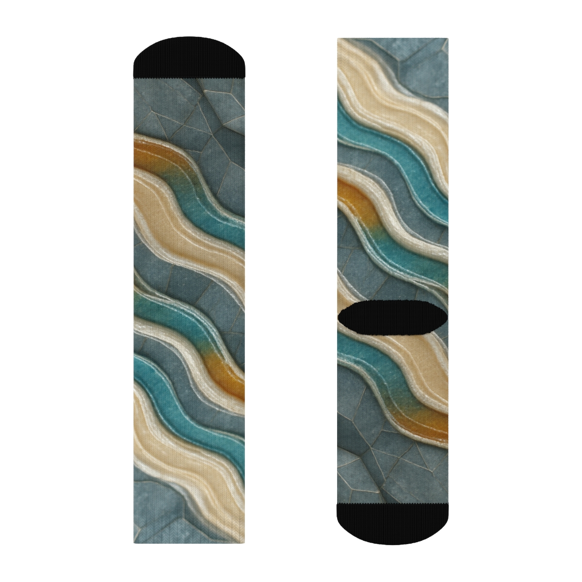 Mineral Facet Tide Weave personalized cozy socks