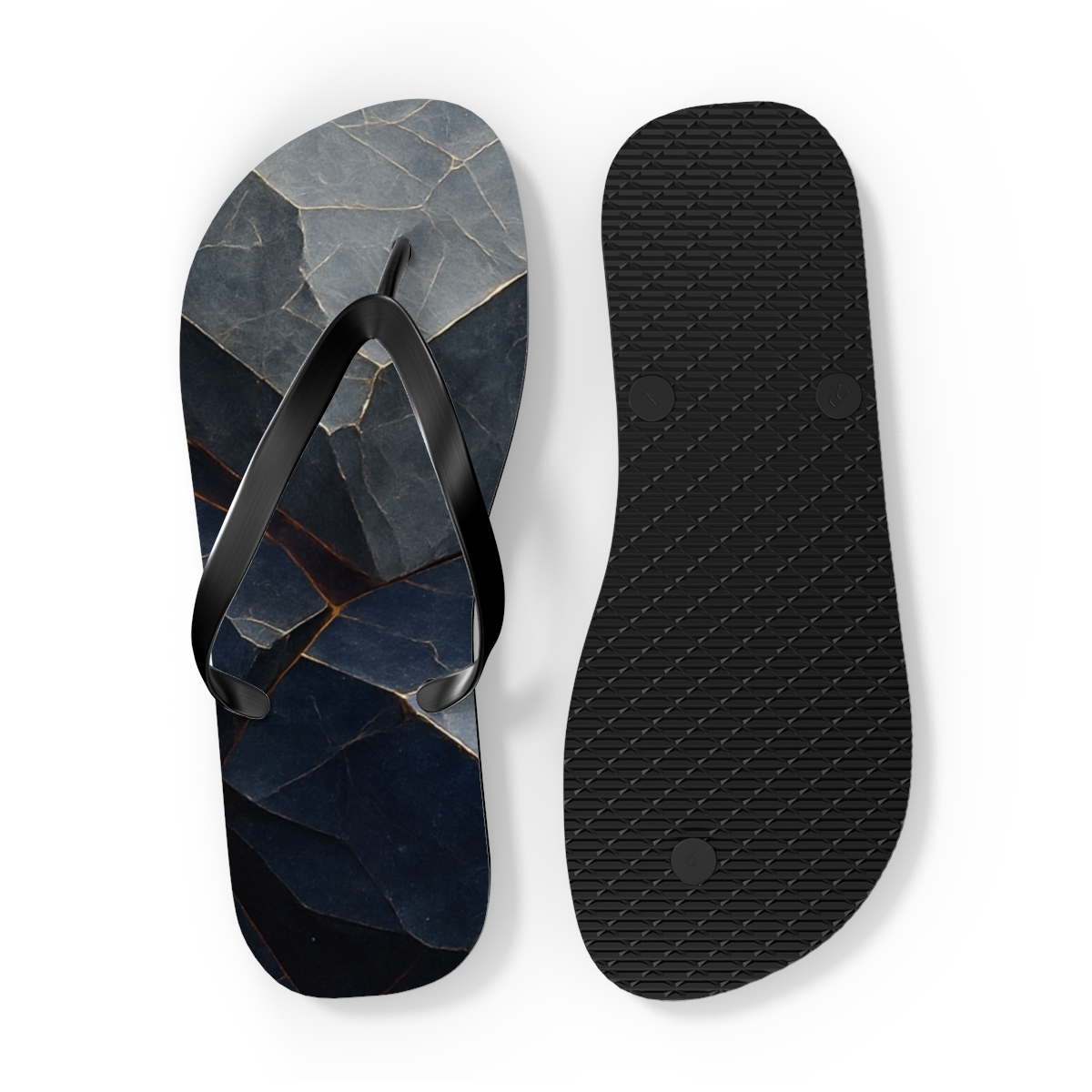 Mineral Facet Vein Tapestry colorful rubber flip flops