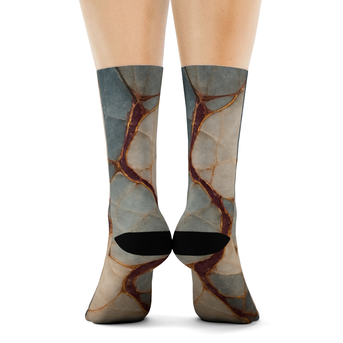 Mineral Facet Vein Weave unique printed sockscustom socks