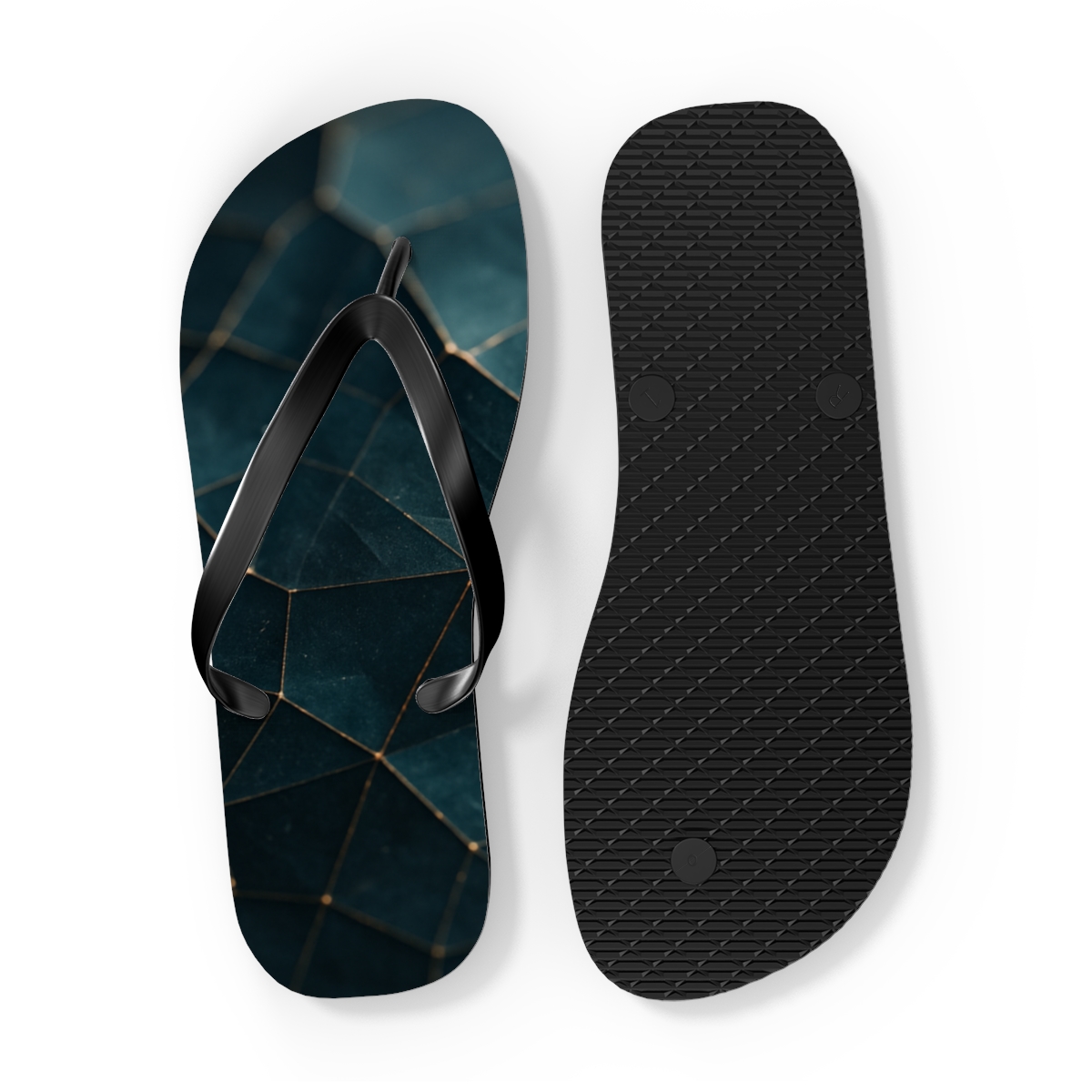 Mineral Facet Wavefront colorful rubber flip flops