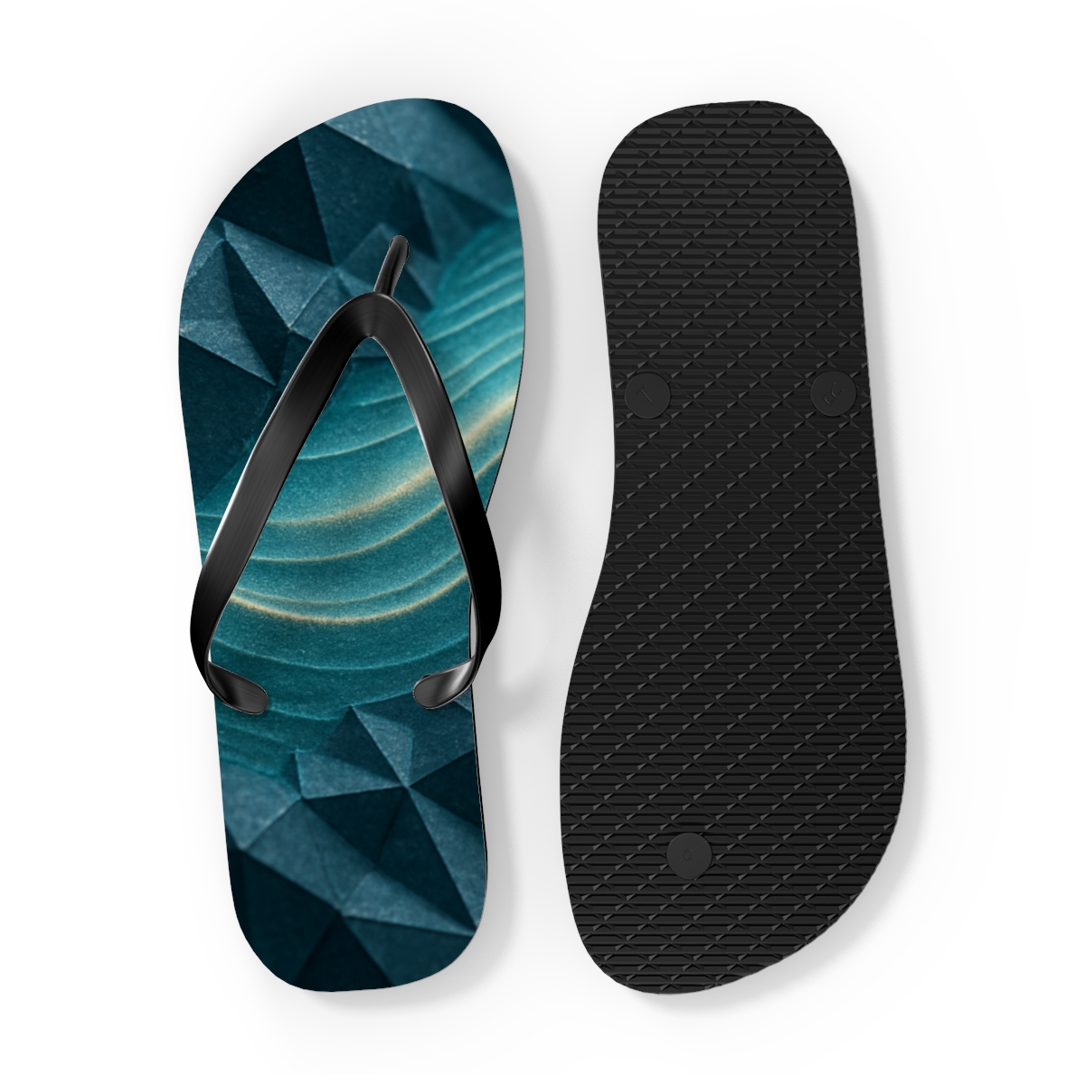 Mineral Facet Wavefront colorful rubber flip flops