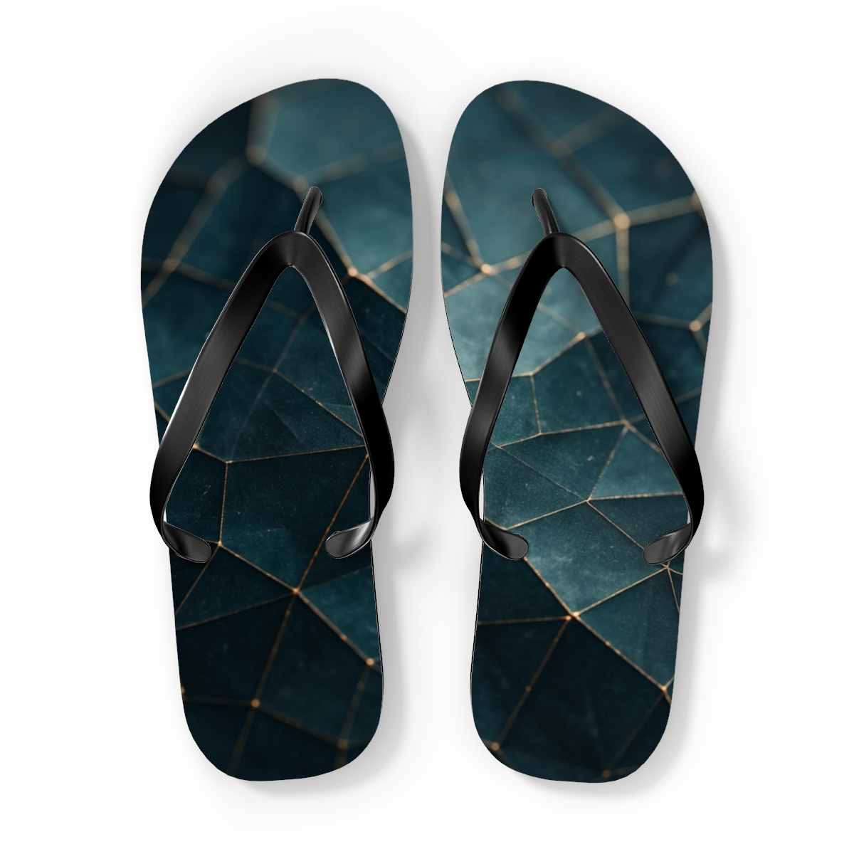 Mineral Facet Wavefront colorful rubber flip flops