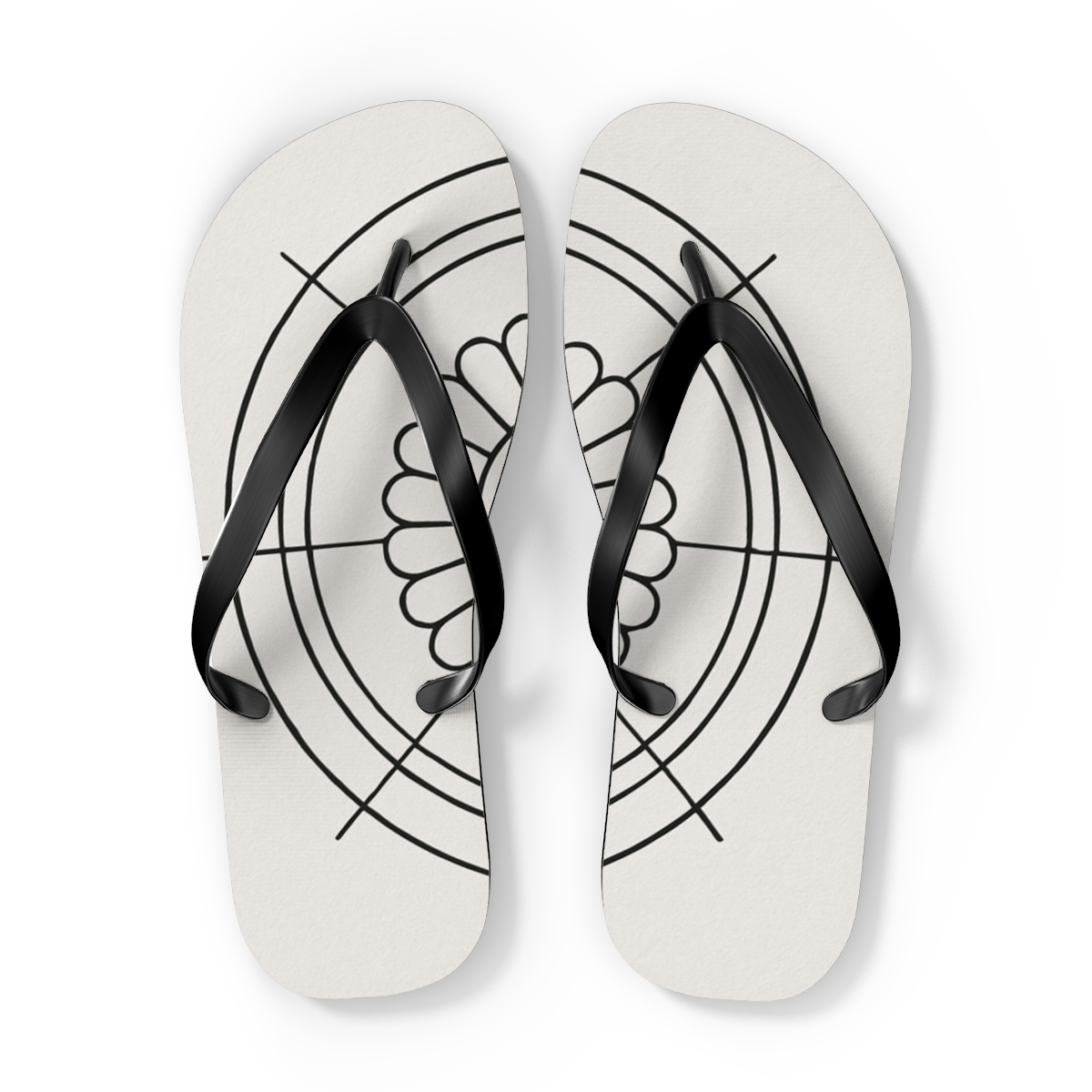 Minimal Eclipse Lattice Rosette colorful rubber flip flops