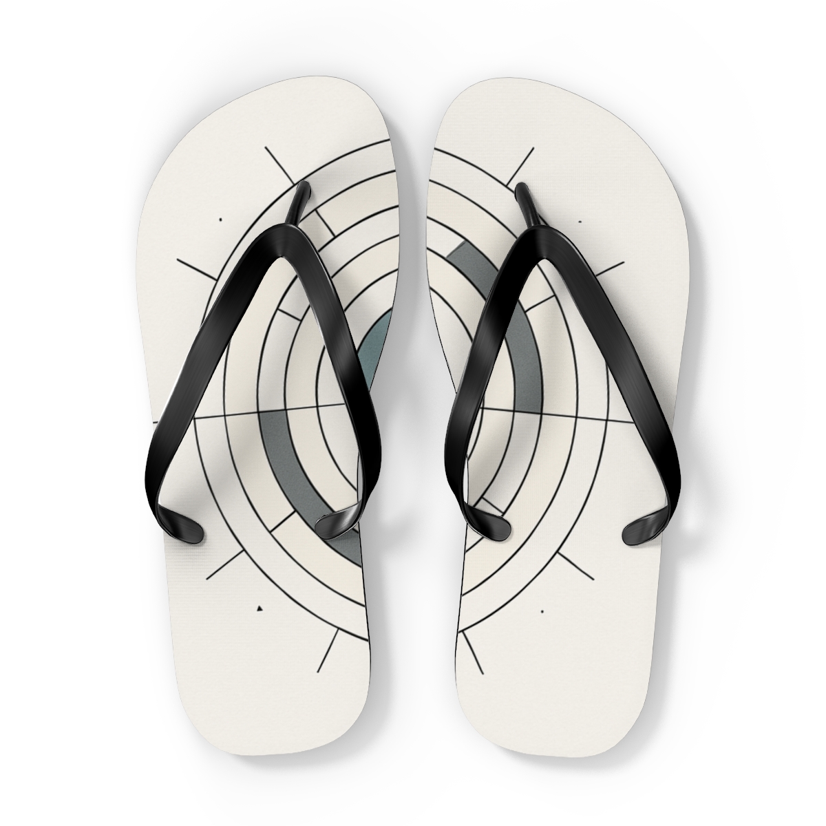 Minimal Eclipse Ring Blueprint personalized beach flip flops