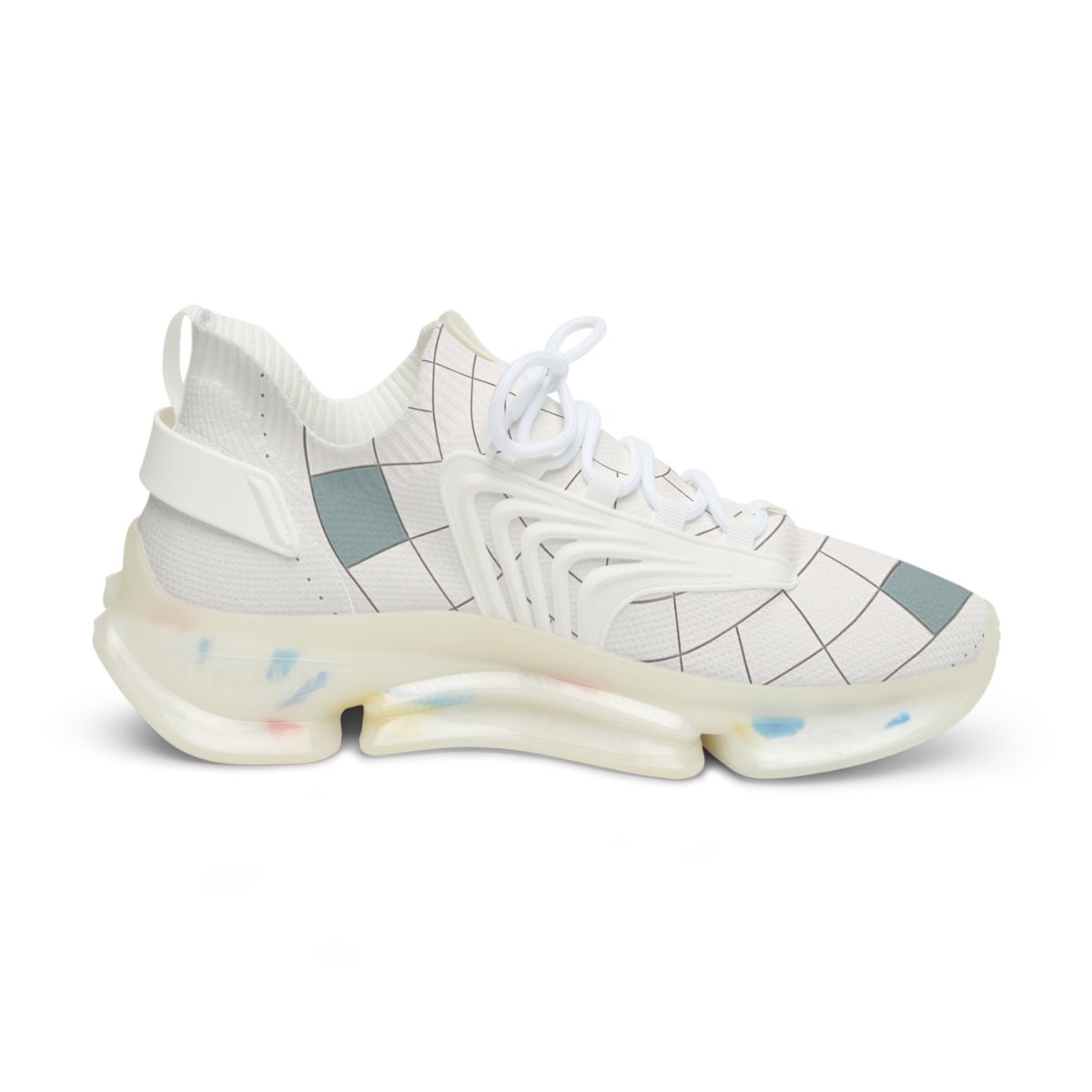 Minimal Eclipse Ring Lattice unique printed sneakers