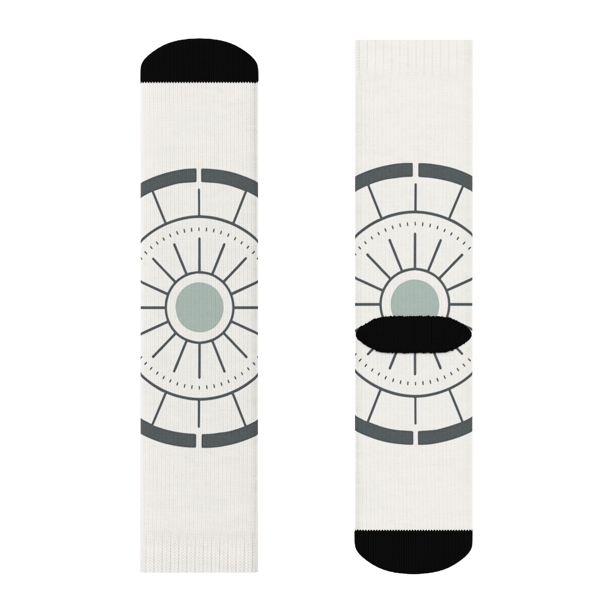 Minimal Orbit Medallion designer logo socks