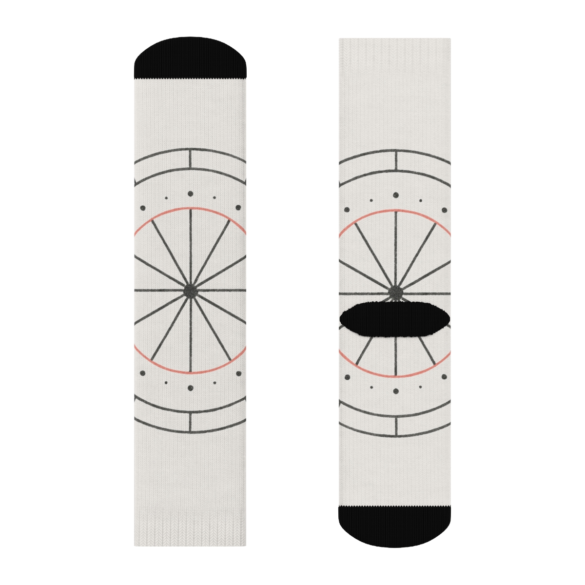 Minimal Orbit Medallion designer logo socks