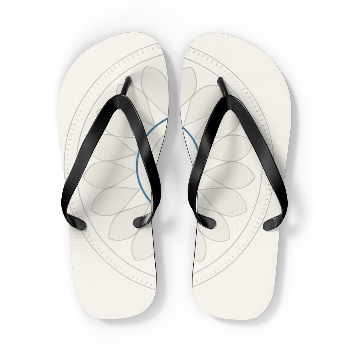 Minimal Orbit Petal Array trendy printed flip flops