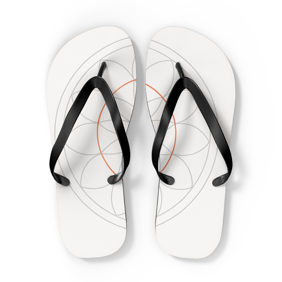 Minimal Orbit Petal Grid trendy printed flip flops