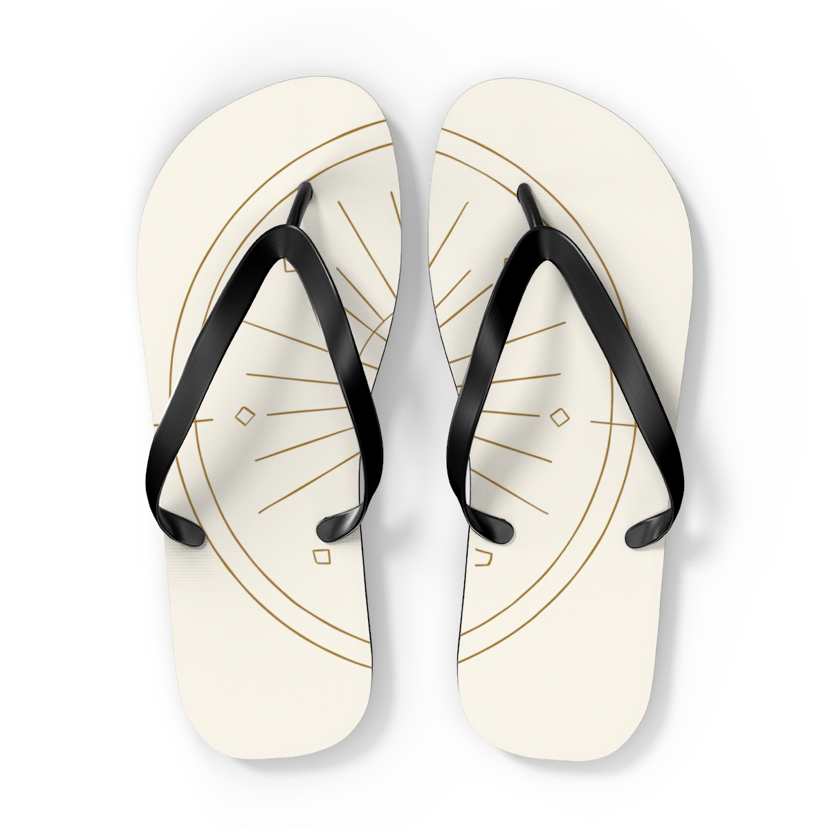Minimal Sunline Compass Mandala comfortable casual flip flops