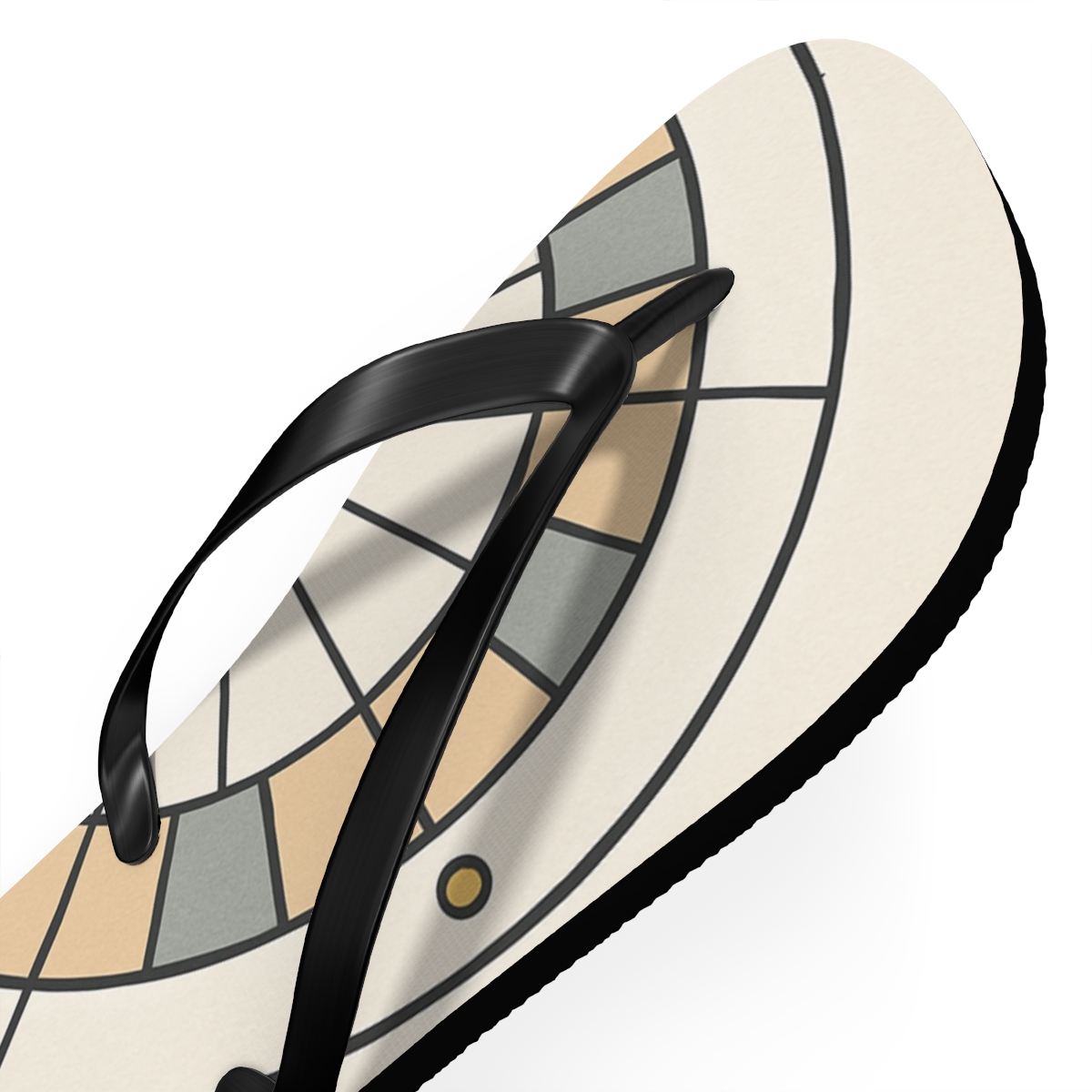 Minimal Sunline Mosaic Disk designer logo flip flops