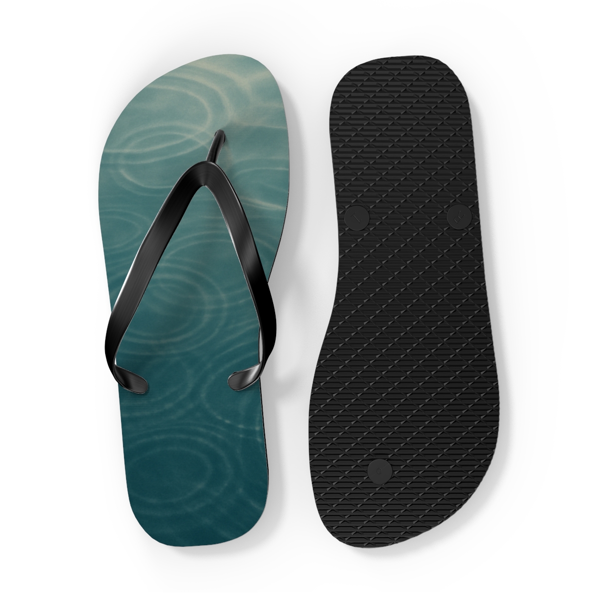 Mist Eddy Ripple Field trendy printed flip flops