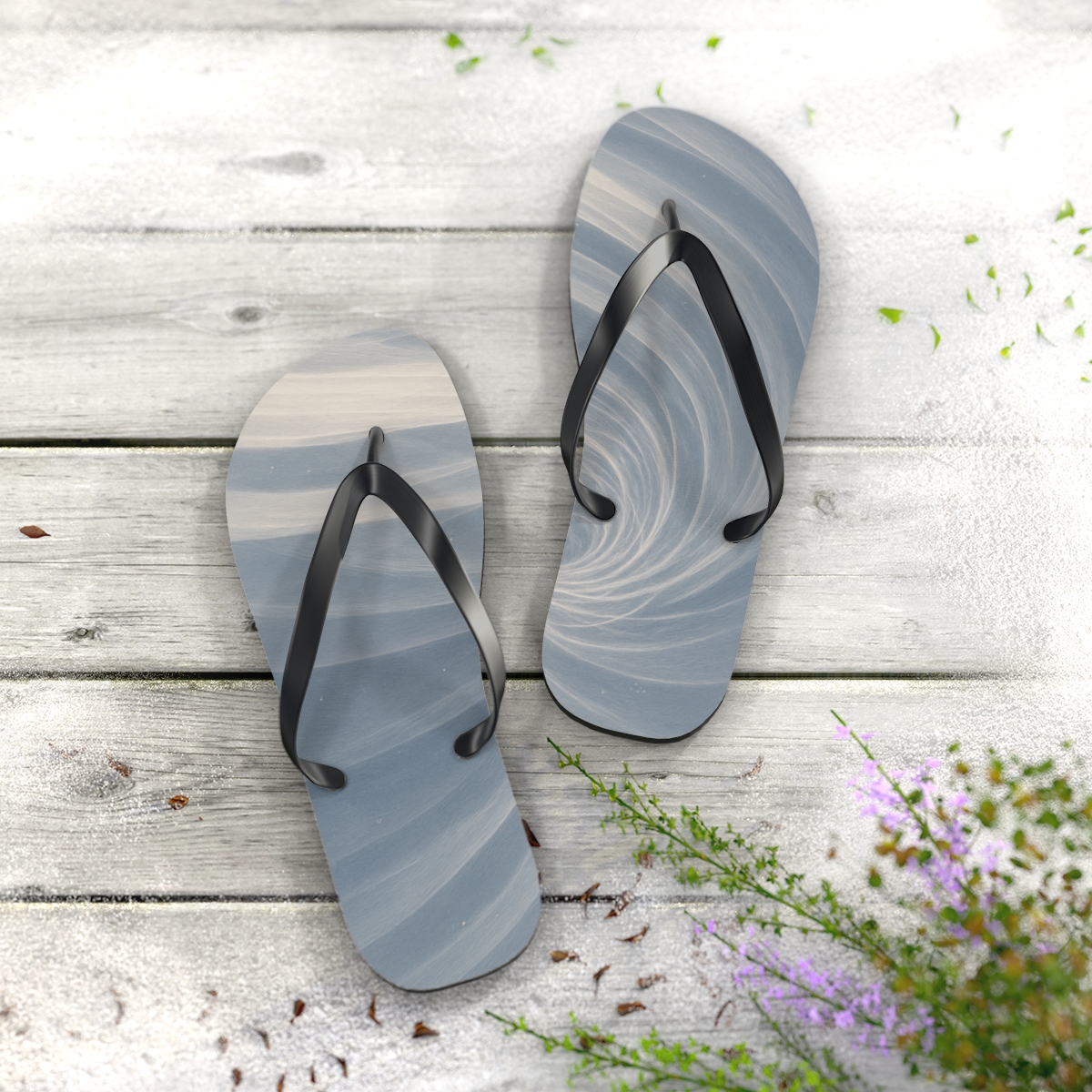 Mist Vortex Threadwork soft sole flip flops