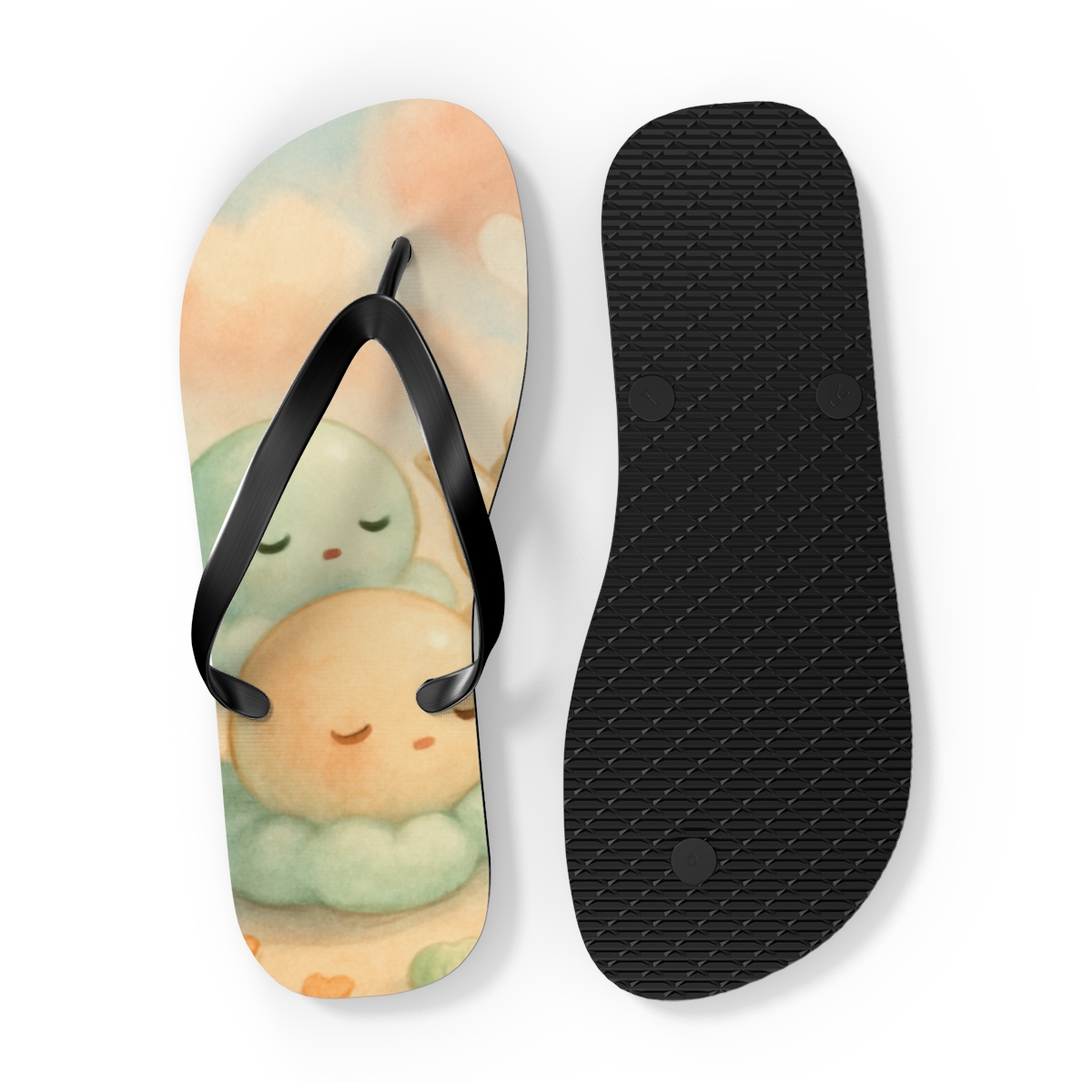 Mochi Cloud Tea Party soft sole flip flops