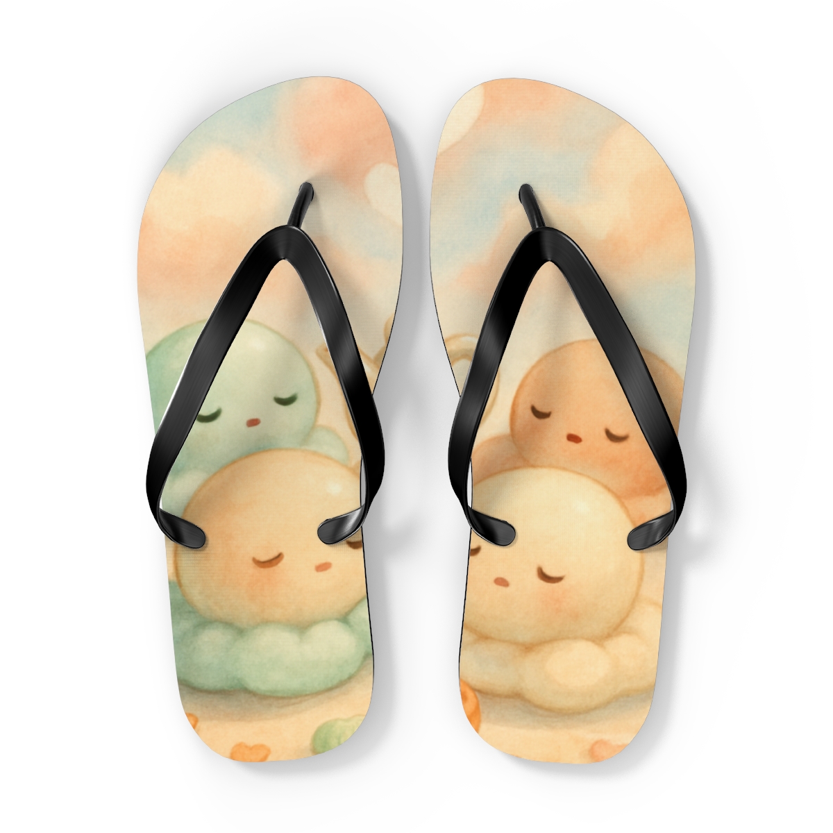 Mochi Cloud Tea Party soft sole flip flops