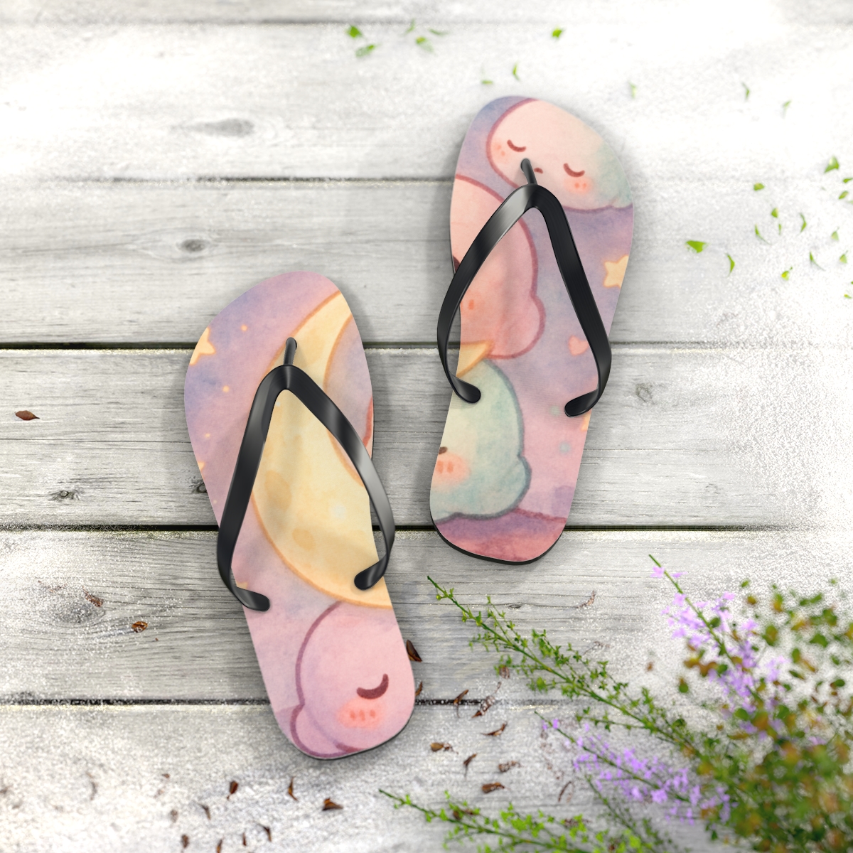 Moonlit Mochi Dream Flip Flops
