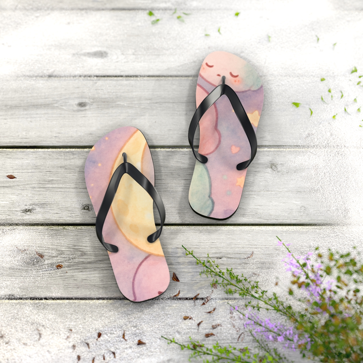 Moonlit Mochi Dream Flip Flops