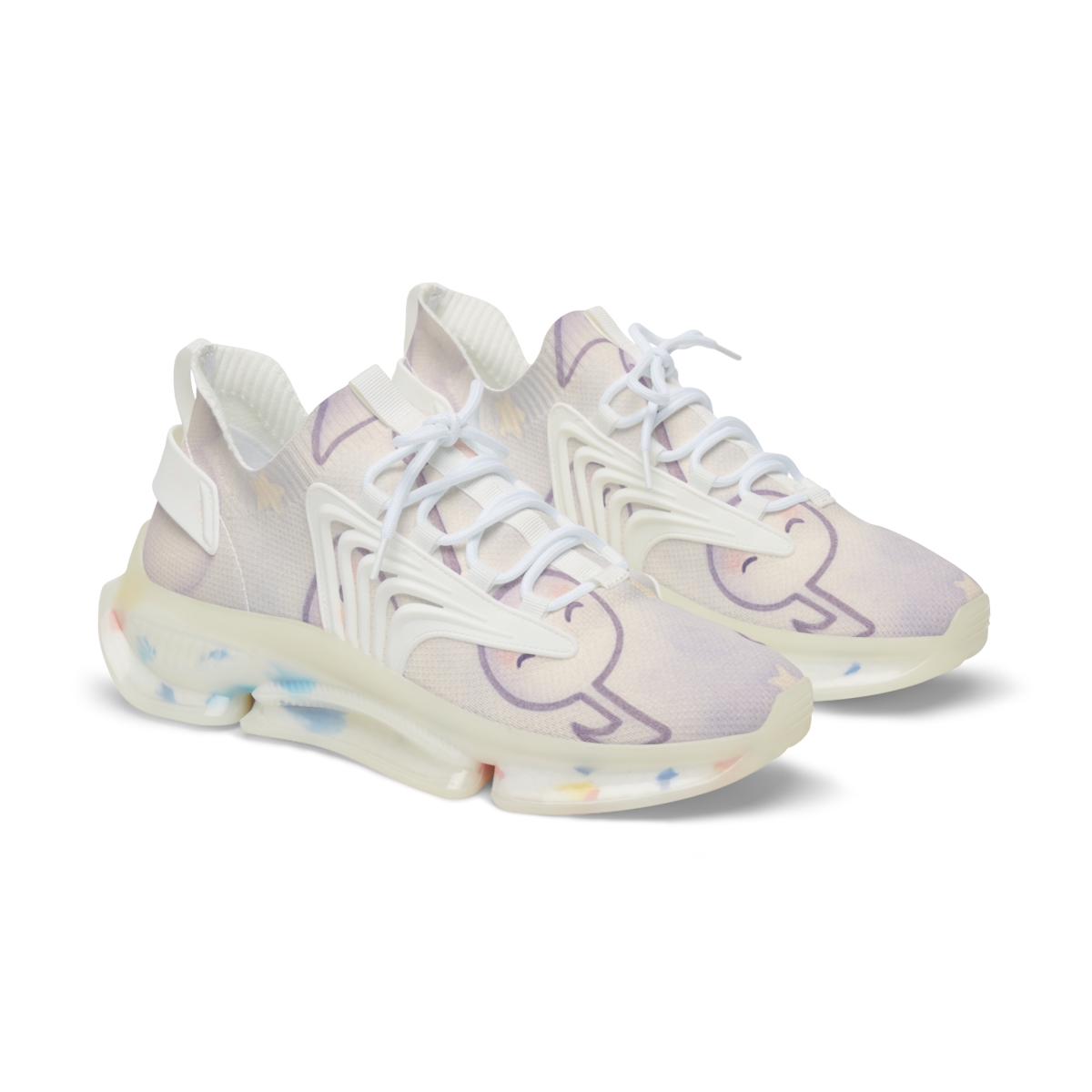 Mochi Moon Melody unique printed sneakers