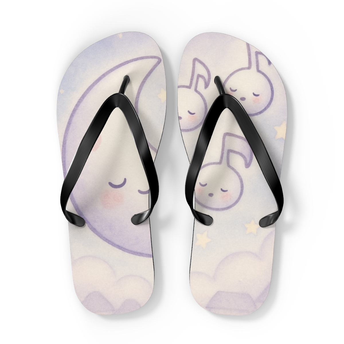 Mochi Moon Melody designer logo flip flops
