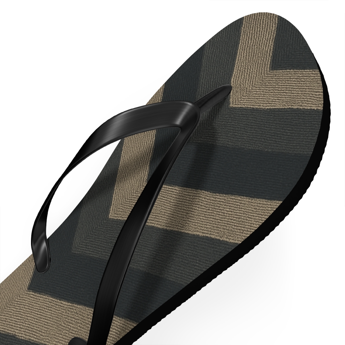 Moire Chevron Field personalized beach flip flops