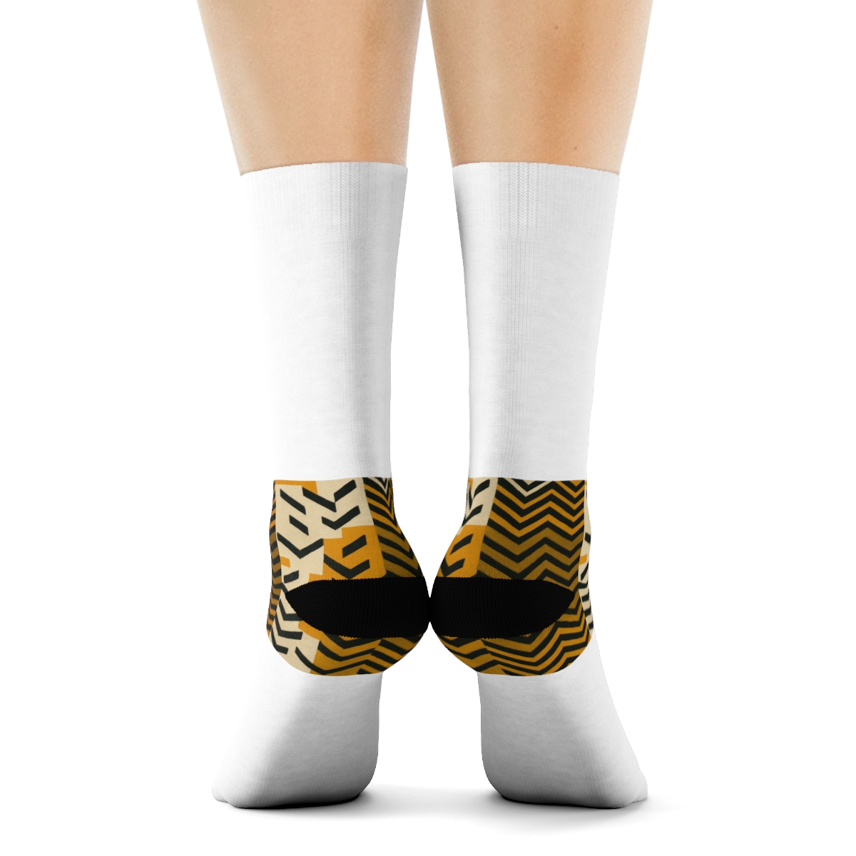 Charcoal Chevron Grid Crew Socks