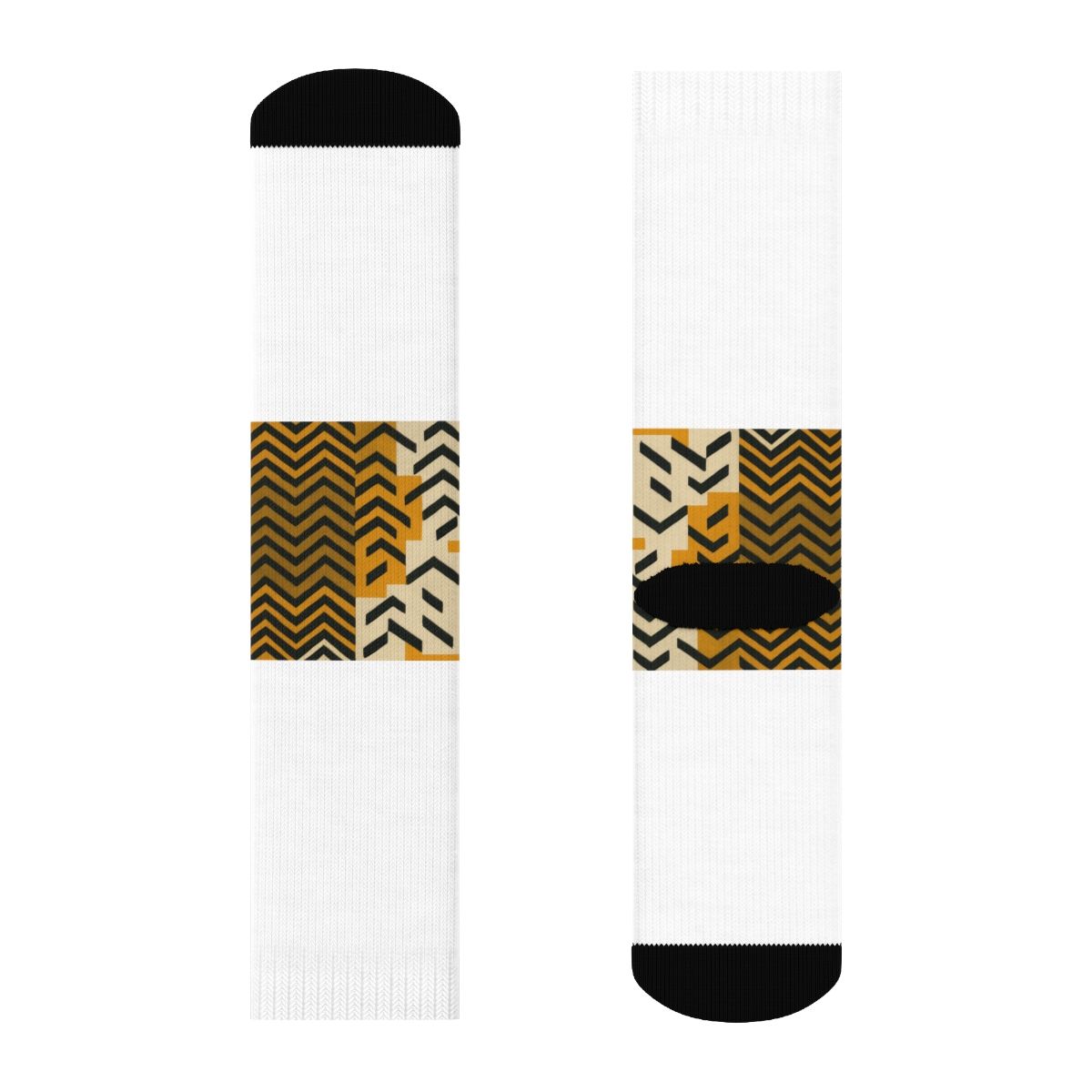 Charcoal Chevron Grid Crew Socks