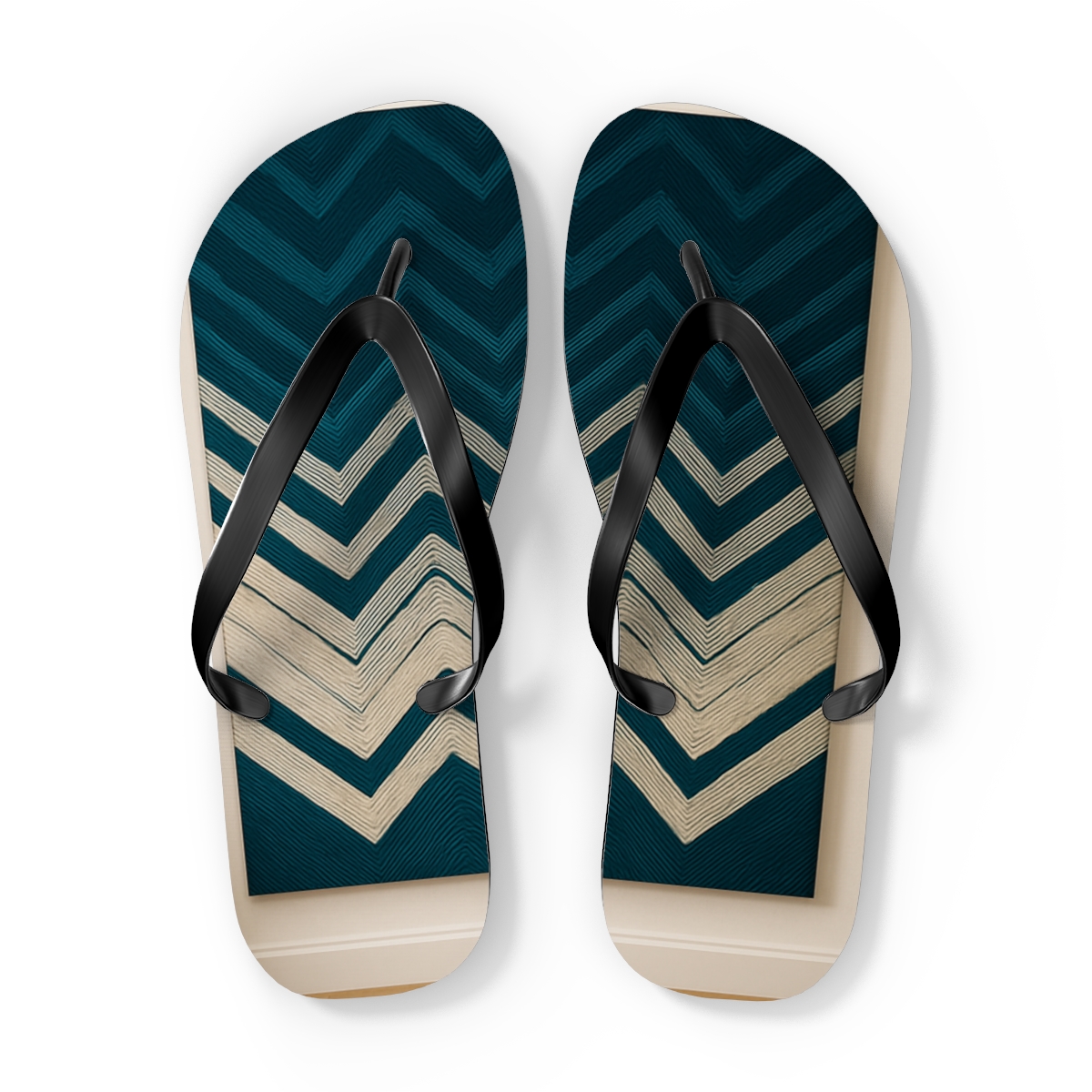 Moire Chevron Lattice custom flip flops
