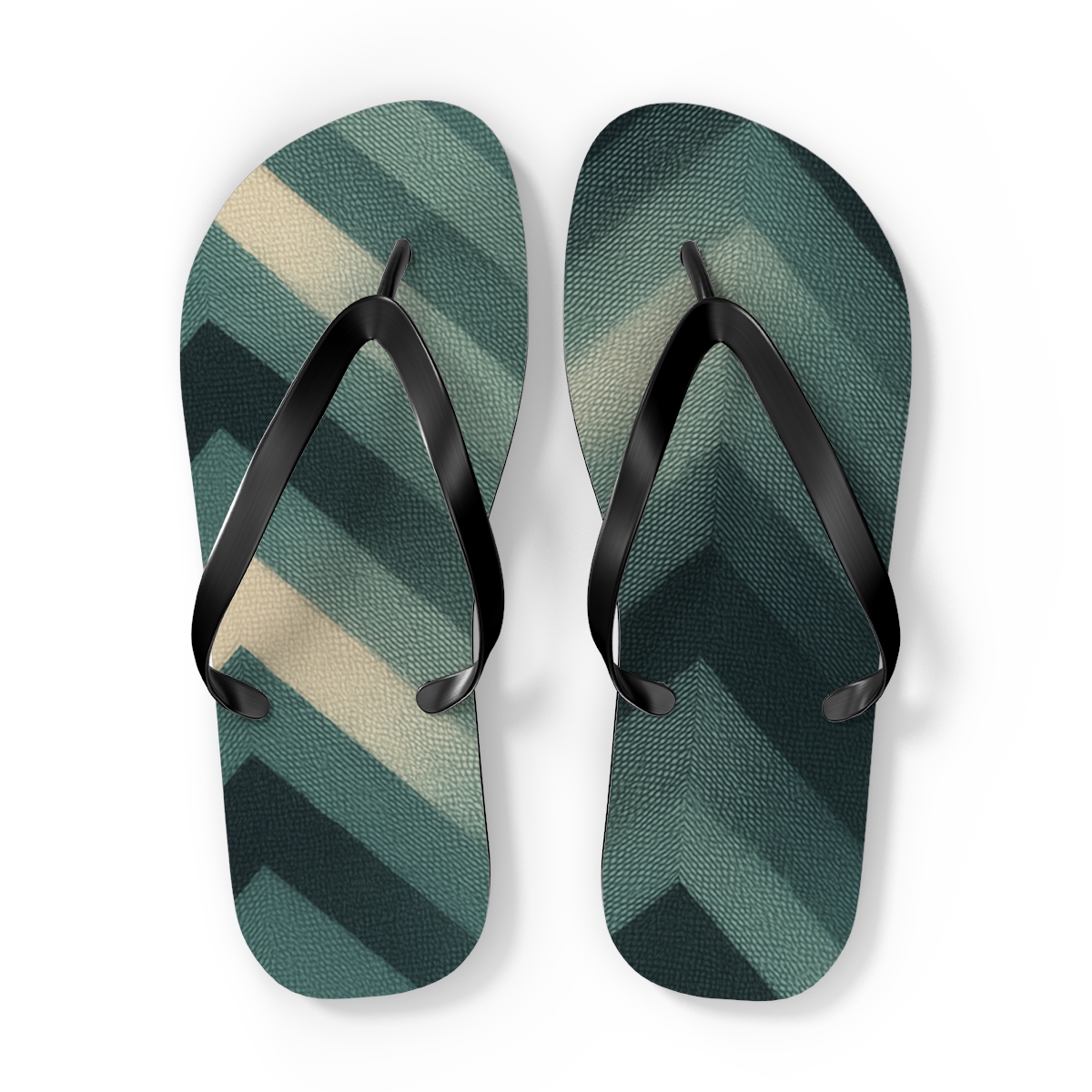 Moire Chevron Lattice trendy printed flip flops