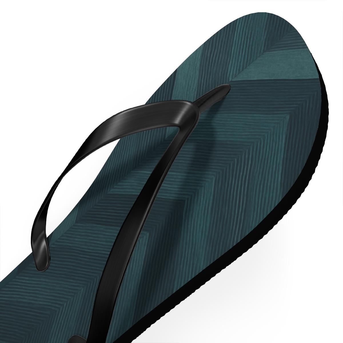 Teal Rhythm Waves Flip Flops