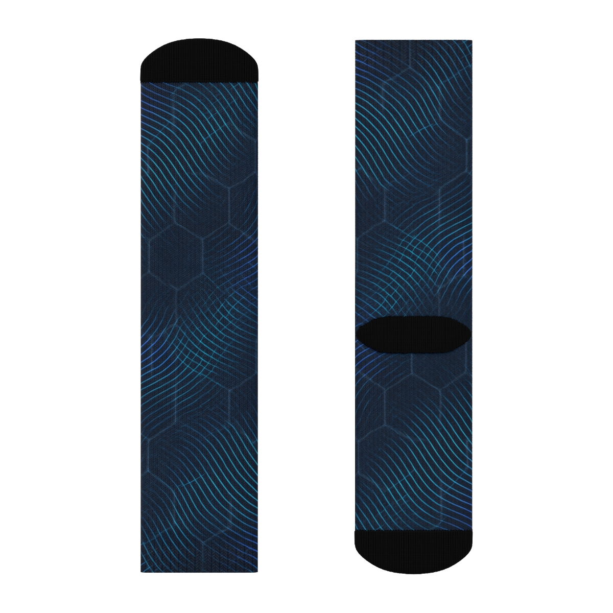 Moire Hex Drift Tapestry designer logo socks