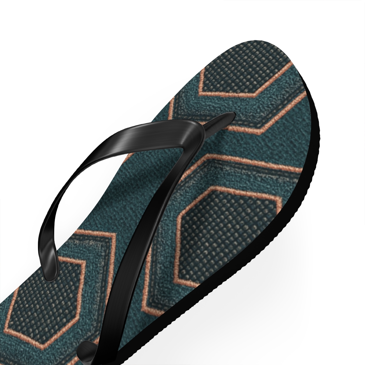 Hypnotic Wave Pattern Flip Flops