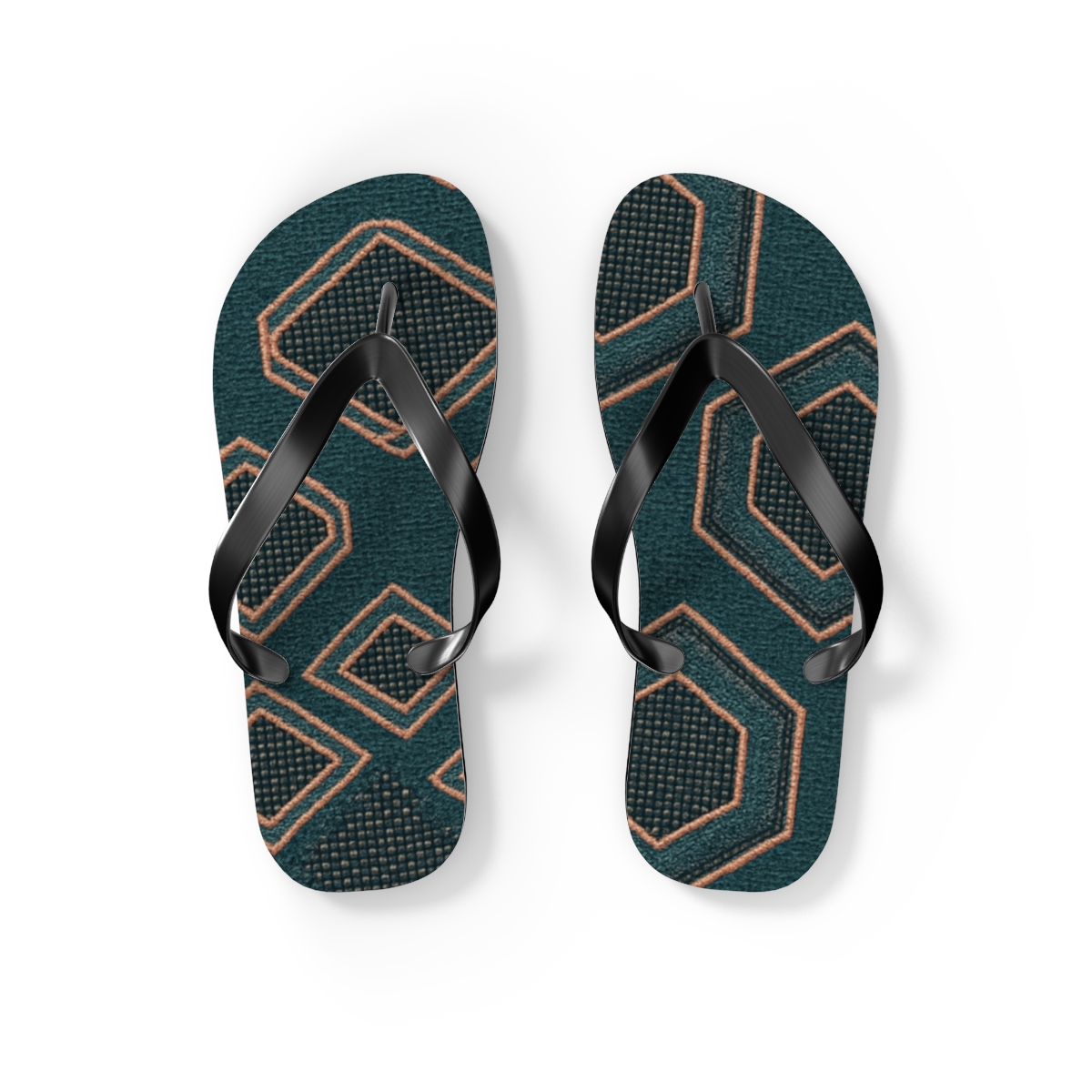 Hypnotic Wave Pattern Flip Flops