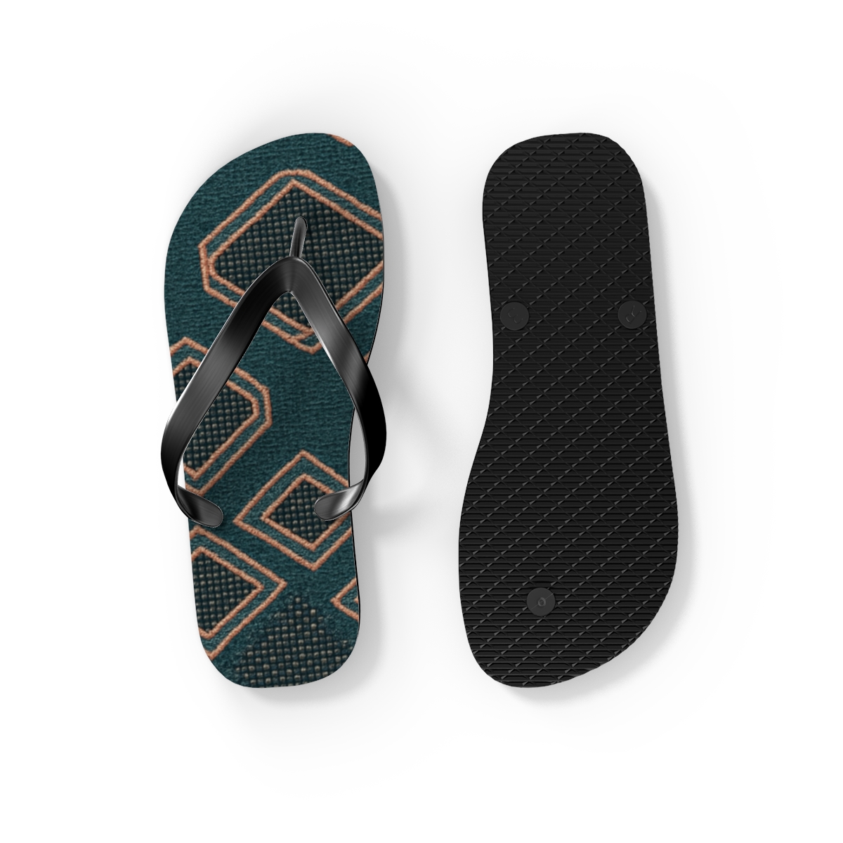 Hypnotic Wave Pattern Flip Flops