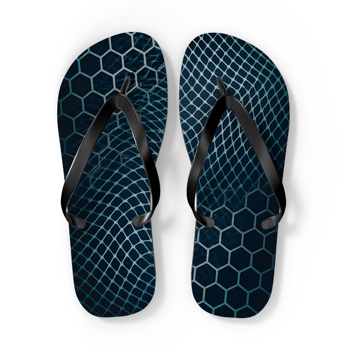 Moire Lattice Phase Drift unique graphic flip flops