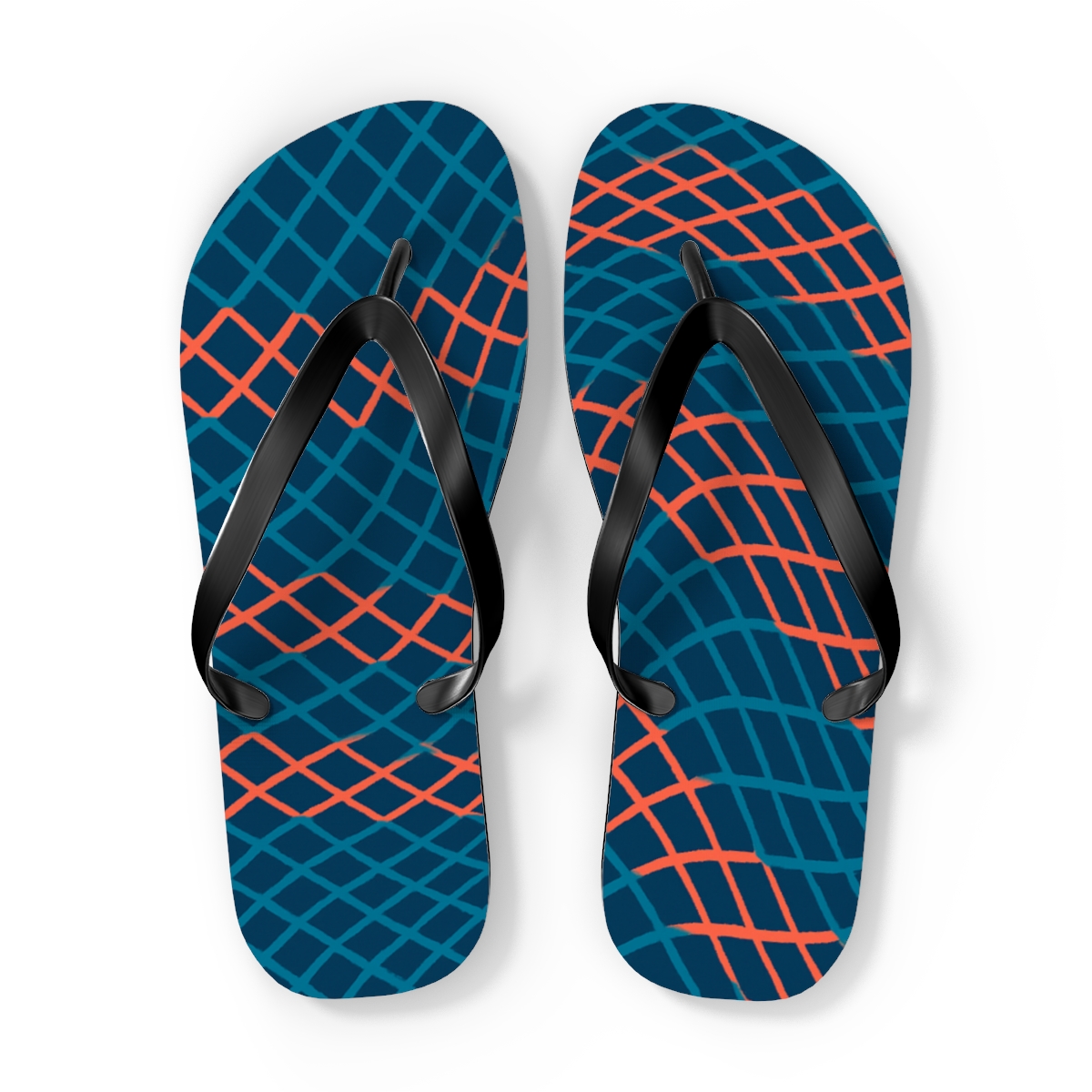 Moire Lattice Pulse Weave comfortable casual flip flops