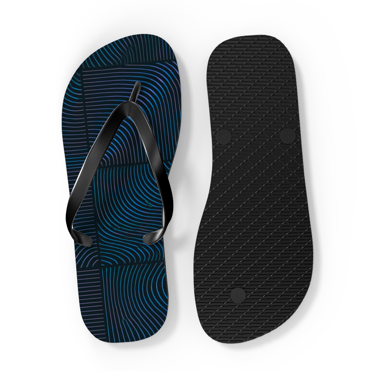 Moire Nebula Gridwarp stylish summer flip flops