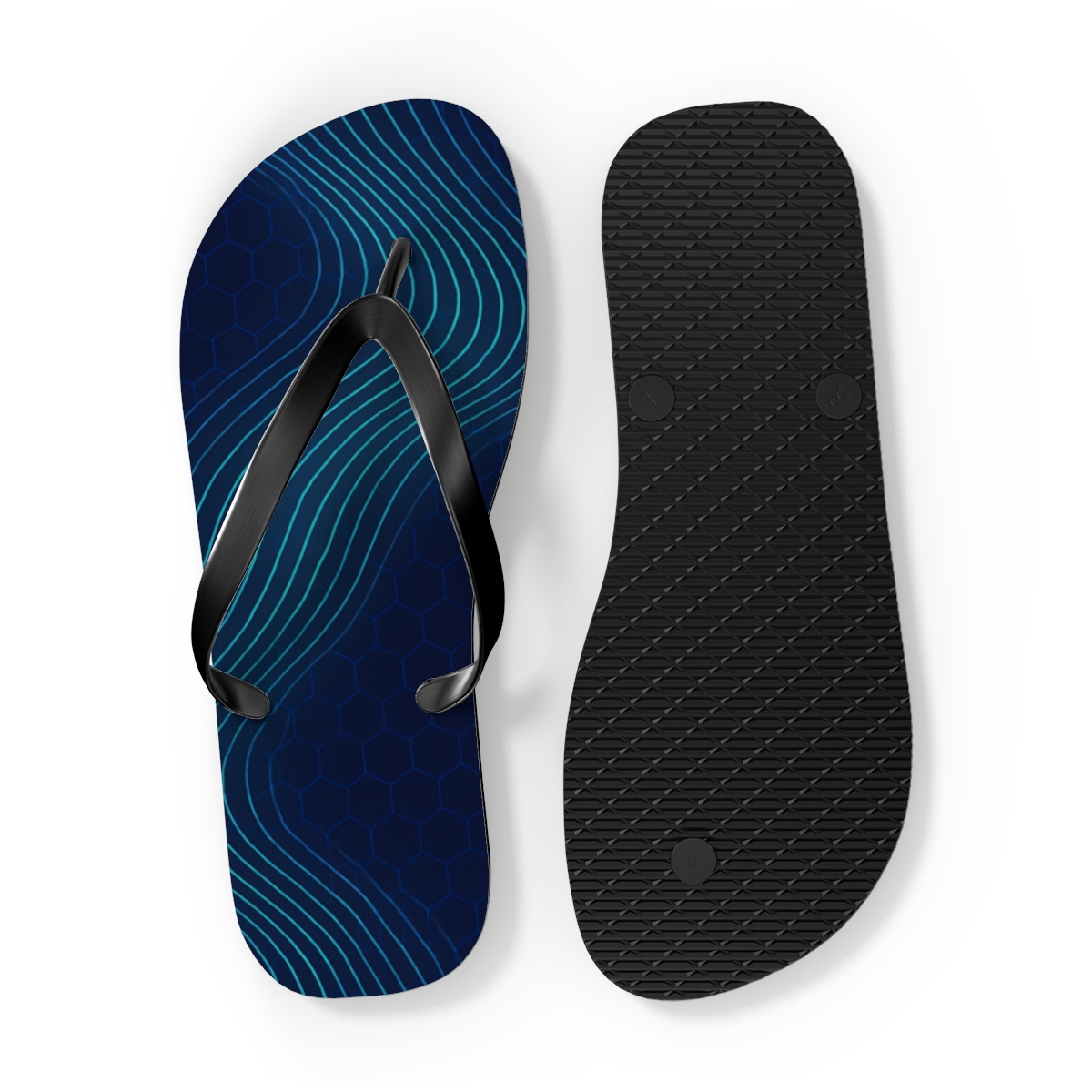 Moire Nebula Lattice Bloom comfortable casual flip flops