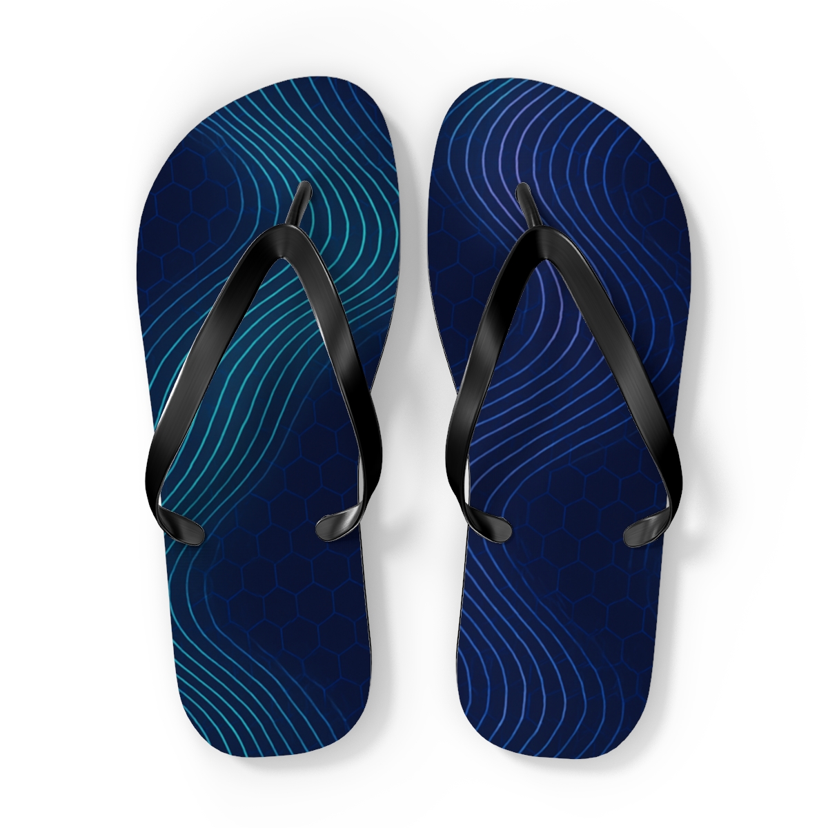 Moire Nebula Lattice Bloom comfortable casual flip flops