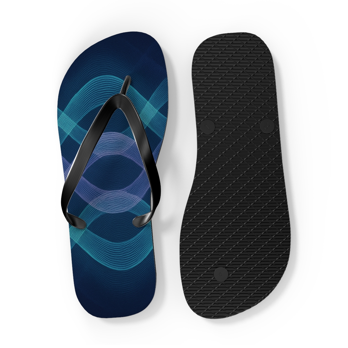 Moire Nebula Weave stylish summer flip flops