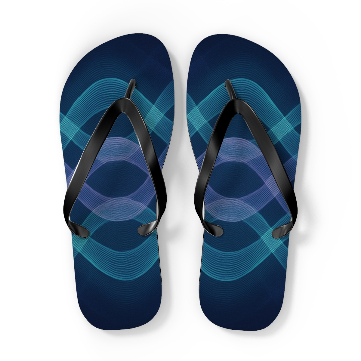 Moire Nebula Weave stylish summer flip flops