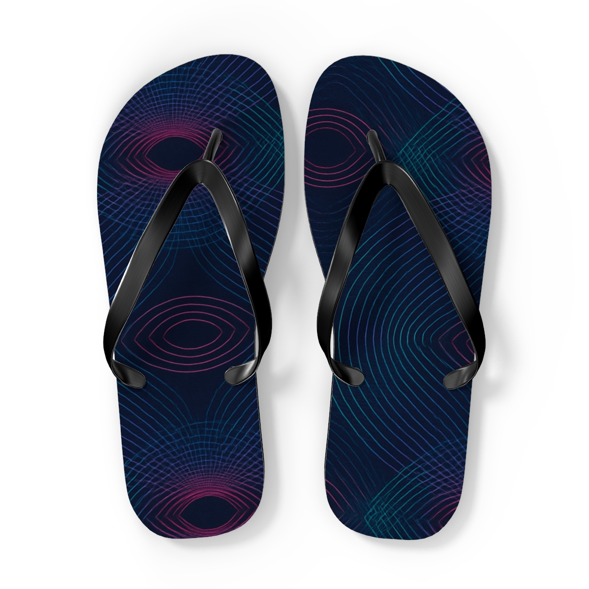 Moire Orbit Interference Weave stylish summer flip flops
