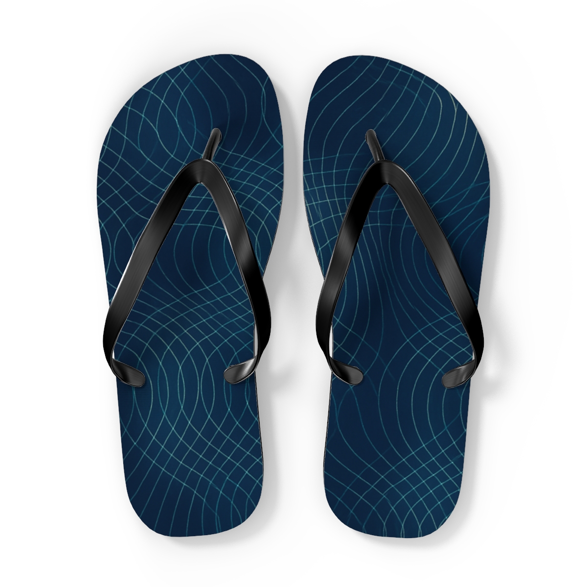 Moire Orbit Interference Weave custom flip flops