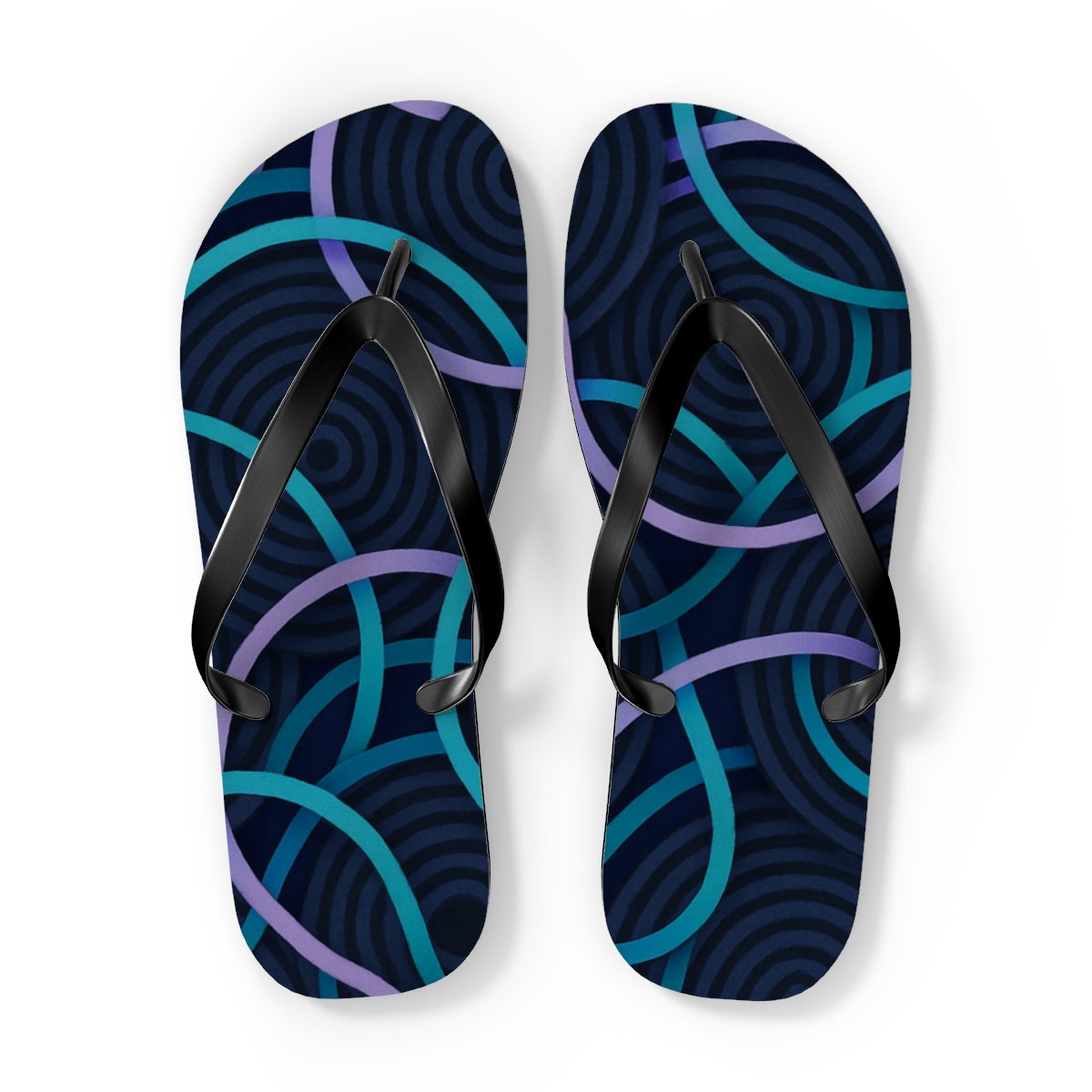 Moire Orbit Weave trendy printed flip flops