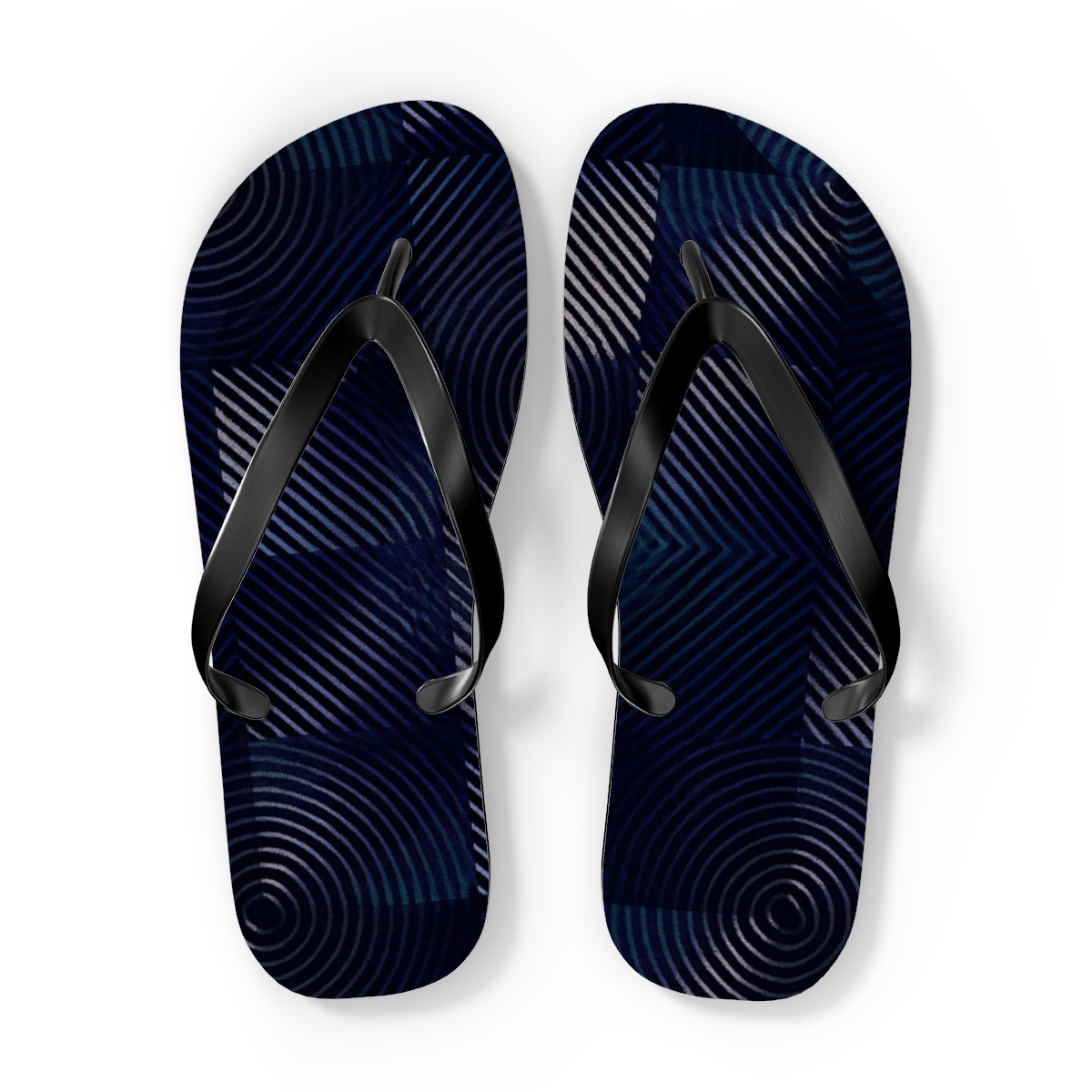 Moire Orbit Weave personalized beach flip flops