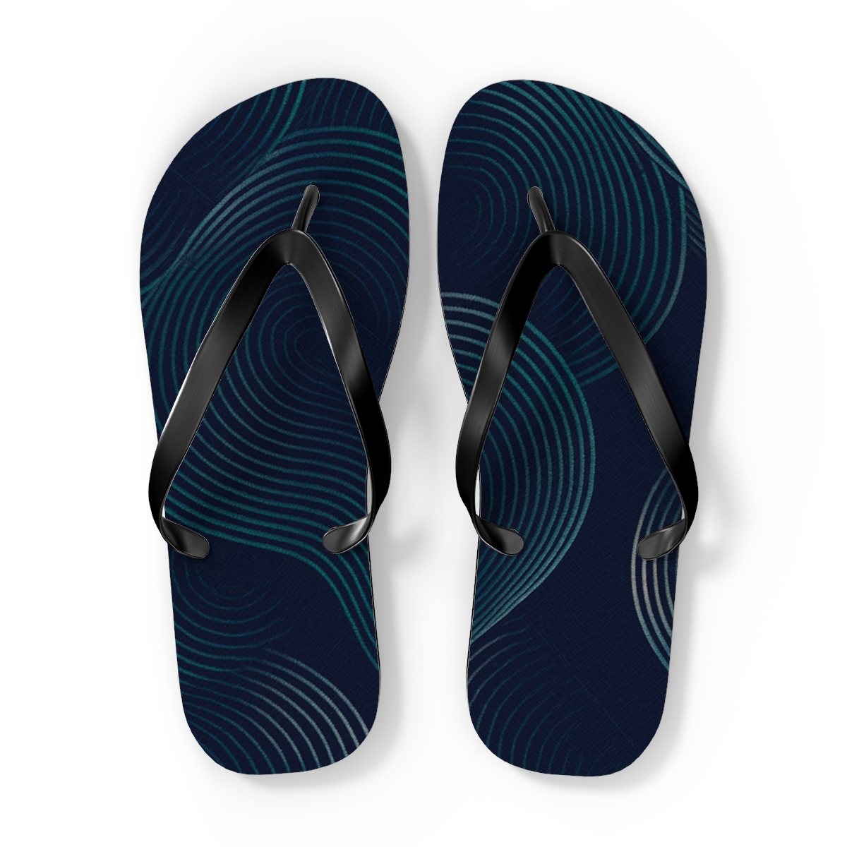 Moire Orbit Weave personalized beach flip flops