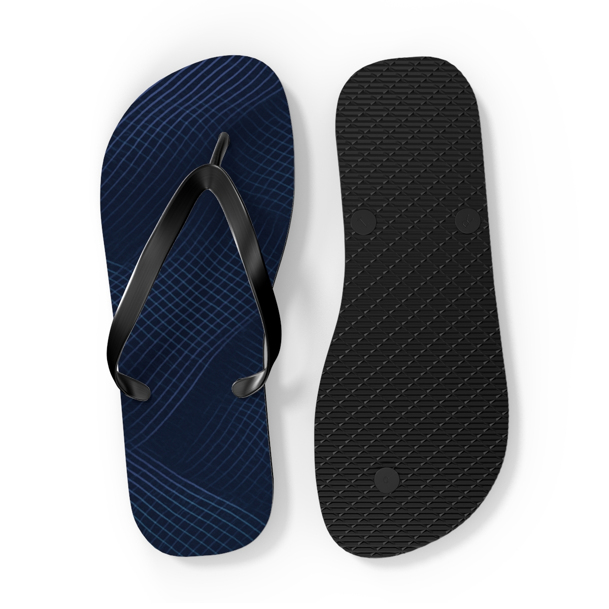 Moire Orbit Weave colorful rubber flip flops