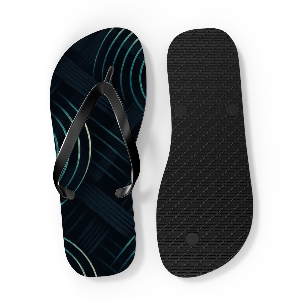 Moire Orbit Weave custom flip flops