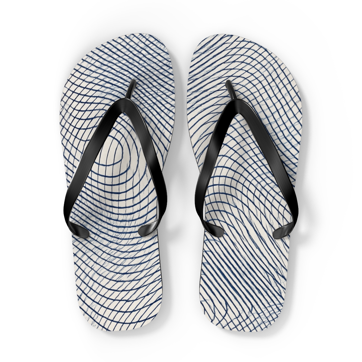 Moire Orbit Weave trendy printed flip flops