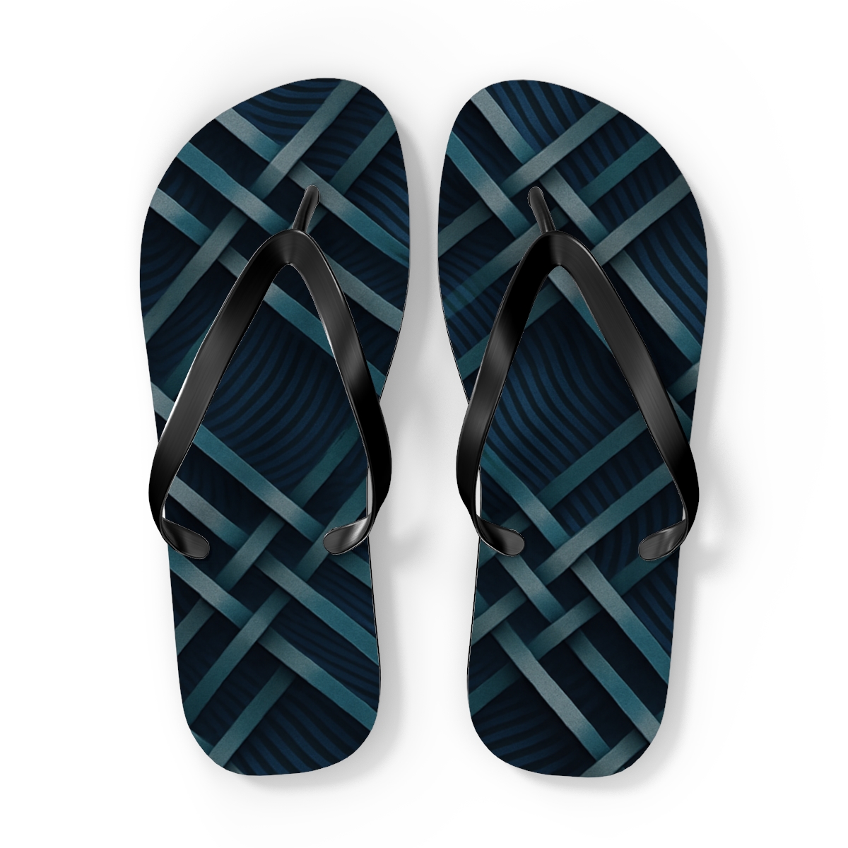 Moire Orbit Weave unique graphic flip flops