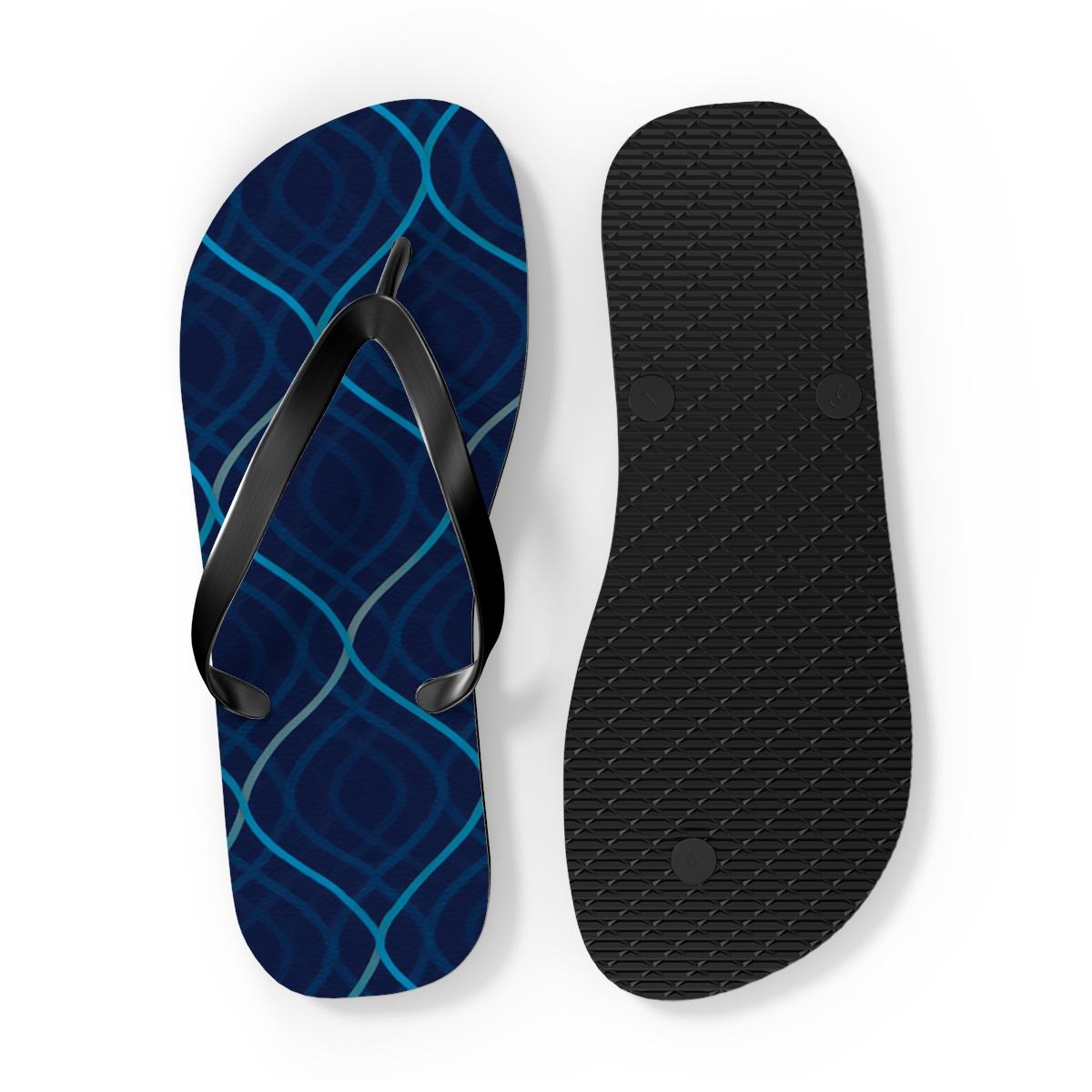 Moire Orbit Weave soft sole flip flops